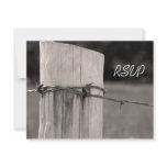 Rural Fence Post Country Wedding Response Card invitations