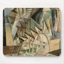 Rush Hour, New York by Max Weber, Vintage Cubism Mousepad