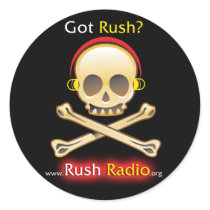 Rush Radio Round Sticker