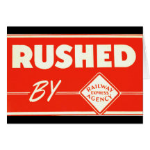 Rushed By Railway Express Agency Note Card
