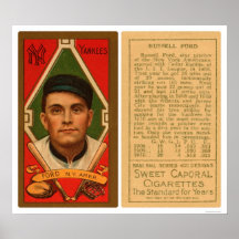 Russell Ford Yankees Baseball 1911 Poster