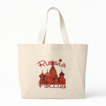 Russia Россия (with cathedral) Canvas Bag