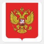 Russia Coat of Arms Square Stickers