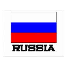 Russia Flag Post Card