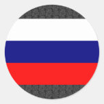 Russia Flag Round Sticker