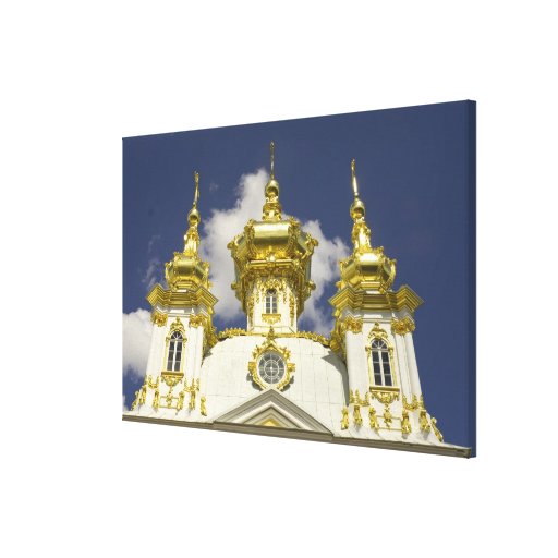 Russia. Petrodvorets. Peterhof Palace. Peter the 4 Gallery Wrapped Canvas