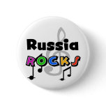 Russia Rocks Pinback Buttons