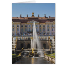 Russia, Saint Petersburg, Peterhof, Grand Palace 4 Greeting Cards