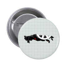 Russia Trendy Peace Sign with Russian map Pinback Buttons