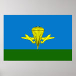 Russian Airborne Troops, Russia flag Print