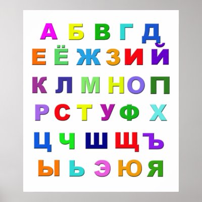 Russian Alphabet Poster by rossiya