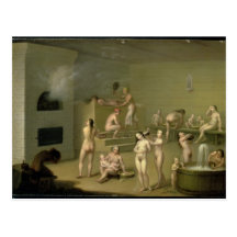 Russian Bath, 1825 Postcard