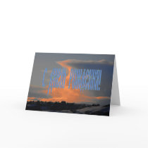 Russian Birthday Card with a Cloud