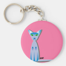 Russian blue cat keychain nyckel ringar