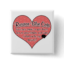 Russian Blue Paw Prints Cat Humour Pinback Buttons
