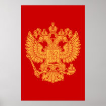 Russian Coat of Arms of The Russian Federation Poster