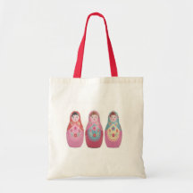 russian doll tote bag