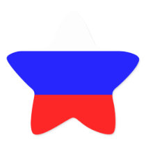 Russian Flag Star Sticker