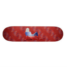 Russian Girl Silhouette Flag Skate Board Deck