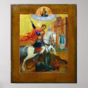 "Russian Icon: St. George and the Dragon" posters