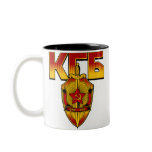 Russian KGB Badge Soviet Era Coffee Mugs