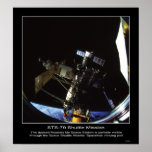 Russian Mir Space Station over Earth posters
