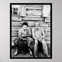 Russian Peasants Log Cabin 1895 Print