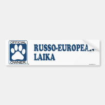 RUSSO-EUROPEAN LAIKA_Blue Bumper Stickers