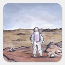 Rust Coloured Soil Square Sticker