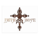Rust Cross Hope Faith Postcard