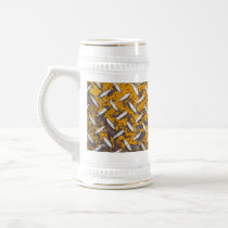 Rusted Diamond Plate Metal Mugs