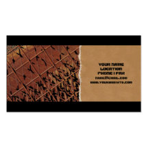 Rusted Metal Business Cards