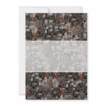 Rusted metal pattern. Brown and Grey. Custom invitations