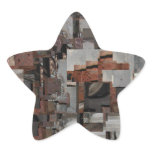 Rusted metal pattern. Brown and grey. Custom stickers