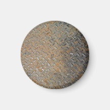 Rusted Metal Tread Texture Fridge Magnets