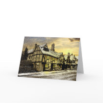 Rustic artwork blank inside greeting card