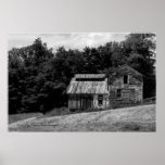 Rustic Barn Black and White posters