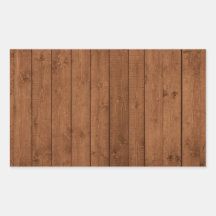 Rustic Barn Wall Made of Old Wooden Brown Planks Rectangle Sticker