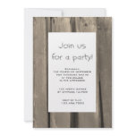 Rustic Barn Wood Party Invitation