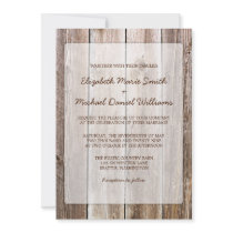 Rustic Barn Wood Wedding Invitations