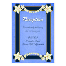 Rustic Blue Wedding Reception Enclosure Cards Business Card