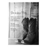 Rustic Boots Country General Party Invitation