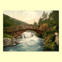Rustic Bridge in Glenariff. Co. Antrim, Ireland posters
