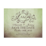 Rustic Brown and Green Bohemian Save The Date