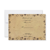 Rustic Country Barn Wood Beauty Response Card Invitations