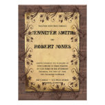 Rustic Country Barn Wood Beauty Wedding Invitation