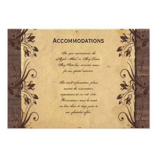 Rustic Country Barn Wood Beauty Wedding Personalized Invite