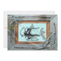 Rustic Country Bridal Shower Tea Party Invitation