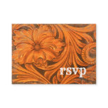 Rustic Flower Country Wedding RSVP Response Card business cards