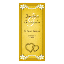 Rustic Gold Wedding Program Ceremony & Party Rack Card